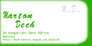 marton dech business card